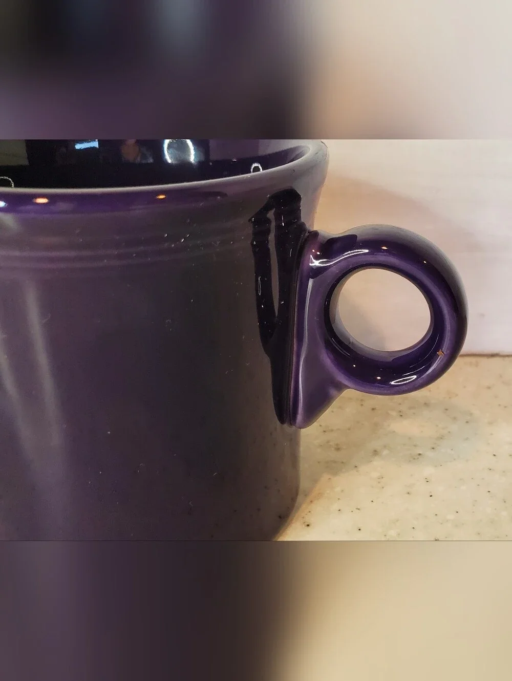 Fiesta HLC Plum Ring Handle Mug Retired Purple Coffee Cup USA Homer Laughlin 10